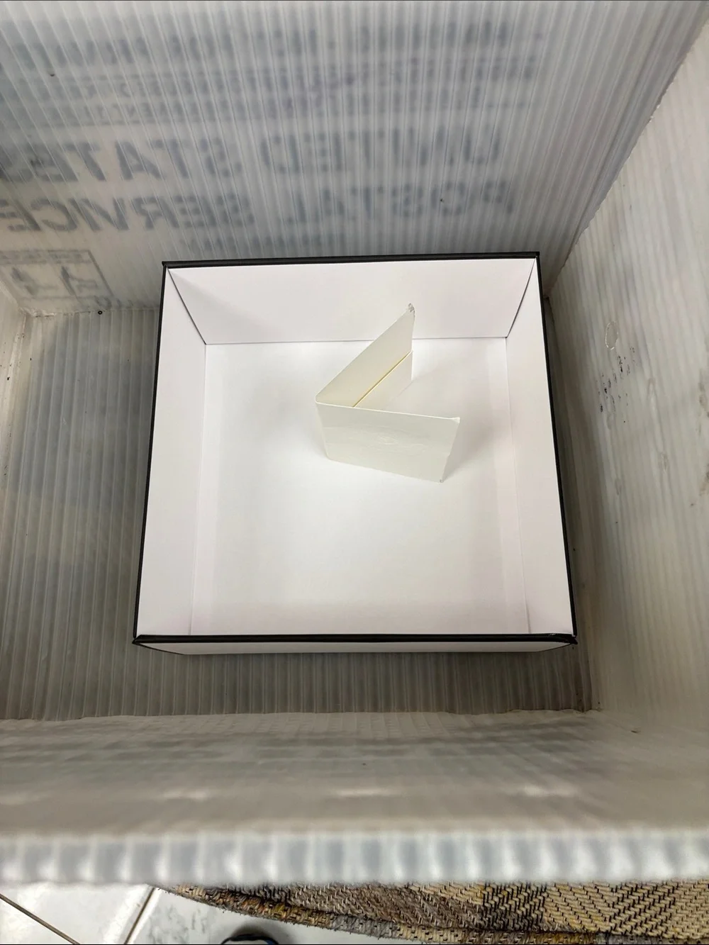 CHANEL Black on White Logo Gift Box